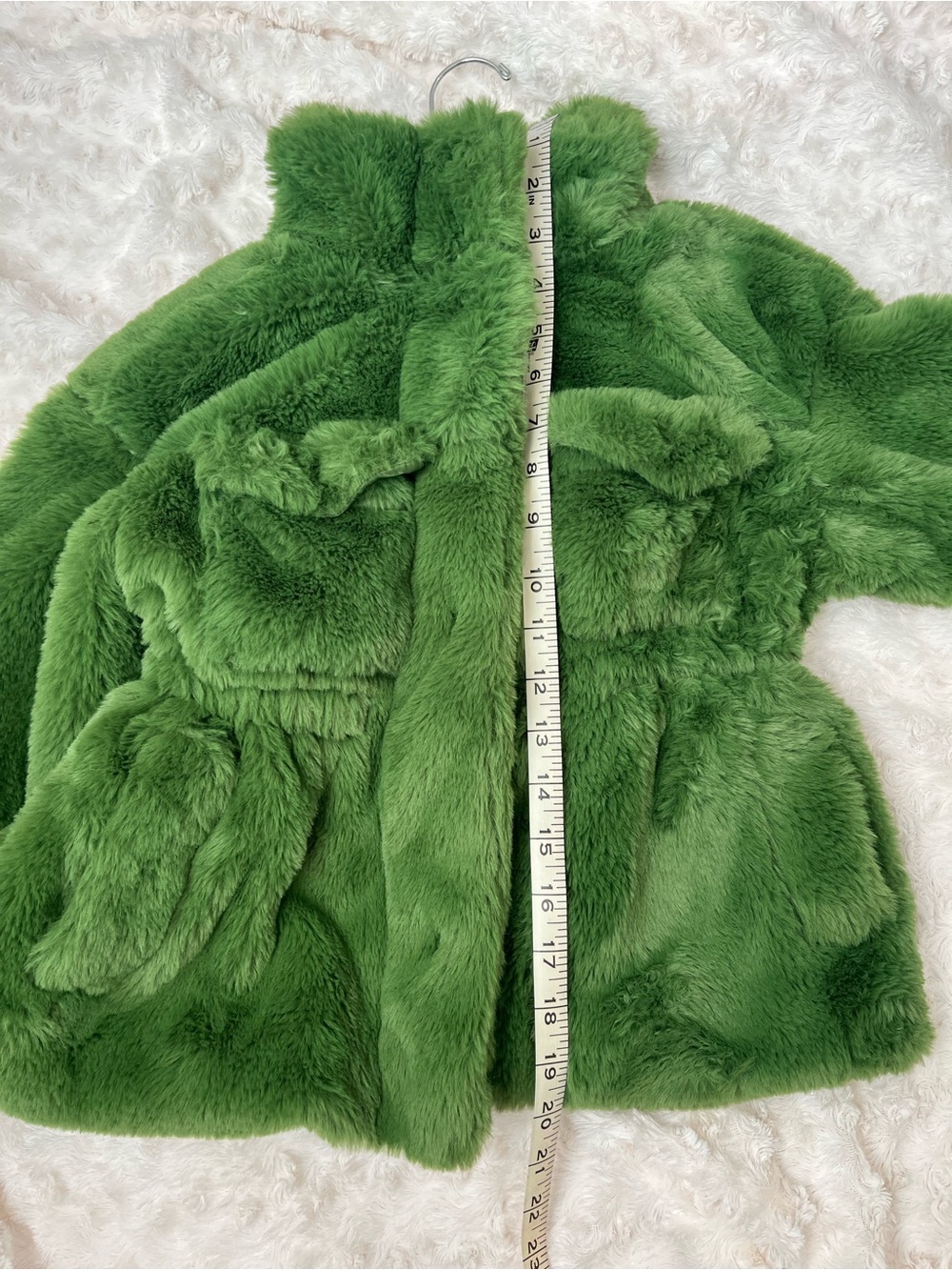 Scoop Girls Faux Fur Jacket with Cinched Waist - Picture 7 of 9